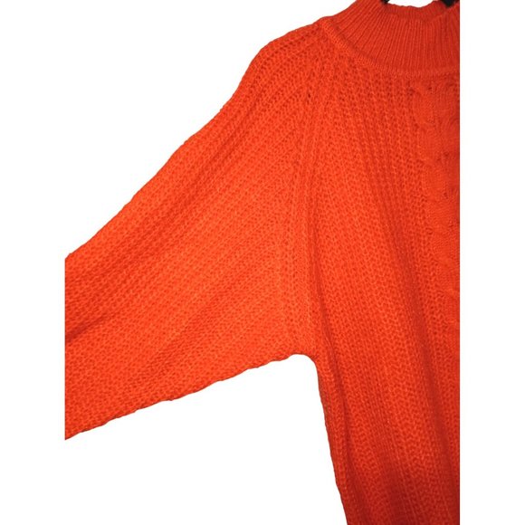Vintage Sostanza Sweater Womens Size M Pumpkin Orange Pullover NOS Oversized 80s - Picture 5 of 11